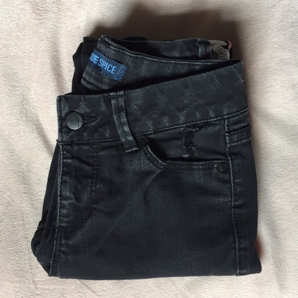Blue Spice Denim - Blue Spice Embroidered Black Jeans